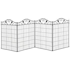 Outsunny Garden Fence, 4 Pack, 44 in(H) x 12 ft(L) Folding Garden Fence Border