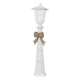 5FT Lighted Lamp Post with Bowknot Christmas Decorations