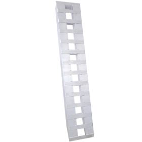 Heavy Duty Ramps With Top Hook Attaching End, Universal Loading Ramp For Motorcycle, Tractor, ATV UT 72 X 14 6600 LBS 1 Pair 2 Ramps Silver Aluminum (Color: Silver)