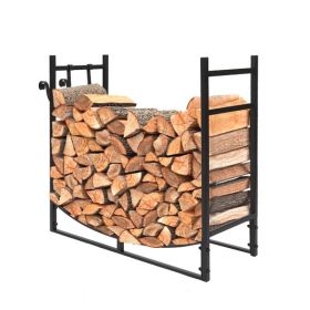 Firewood Stand (Color: Black)
