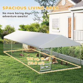 Outdoor Dog Kennel With Adjustable & Rotatable Bowl Rack, Waterproof Cover, Secure Lock, 19.7 X 7.5 X 5.2 (Color: White)