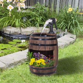 Barrel Water Fountain (Option: Carbonized)