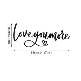 Love You More Wall Sign (Option: Style1)