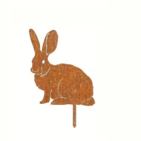 Metal Bunny Yard Stake - Rabbit Easter Garden Decor For Lawn, Patio, Flower Bed (Option: Look at the picture)
